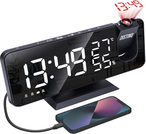DistinQ Alarm Clock Radio with Projection-0
