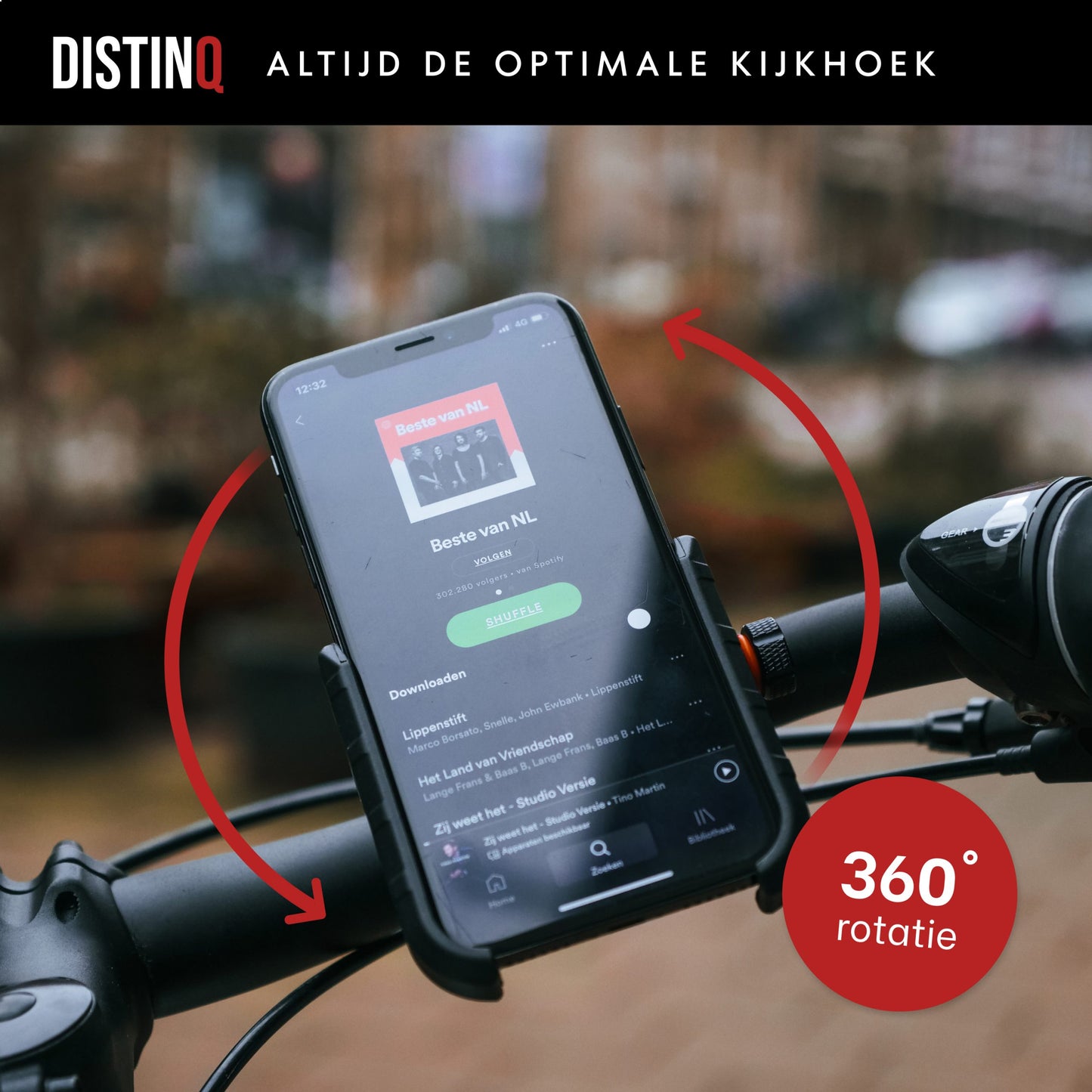 DistinQ Phone holder for bicycle and motorcycle 360°-4