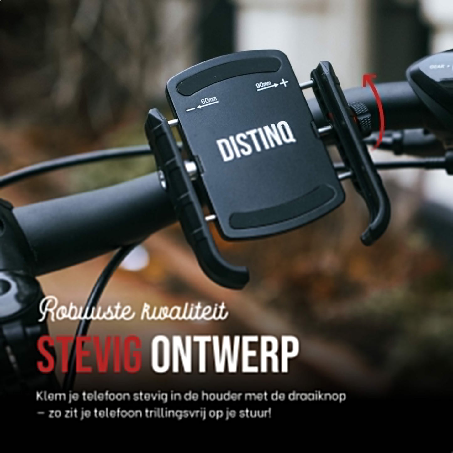 DistinQ Phone holder for bicycle and motorcycle 360°-8
