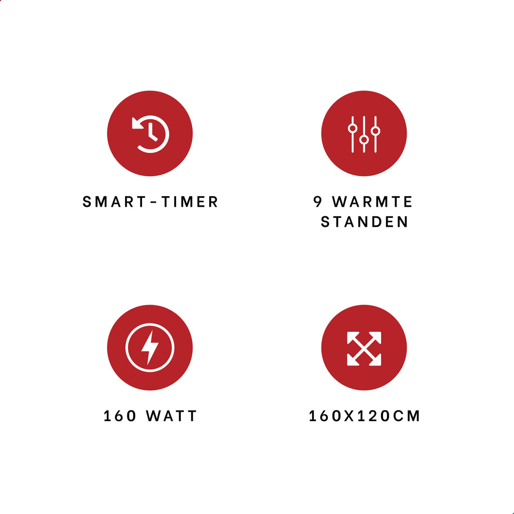 DistinQ Elektrisch deken Grijs 8