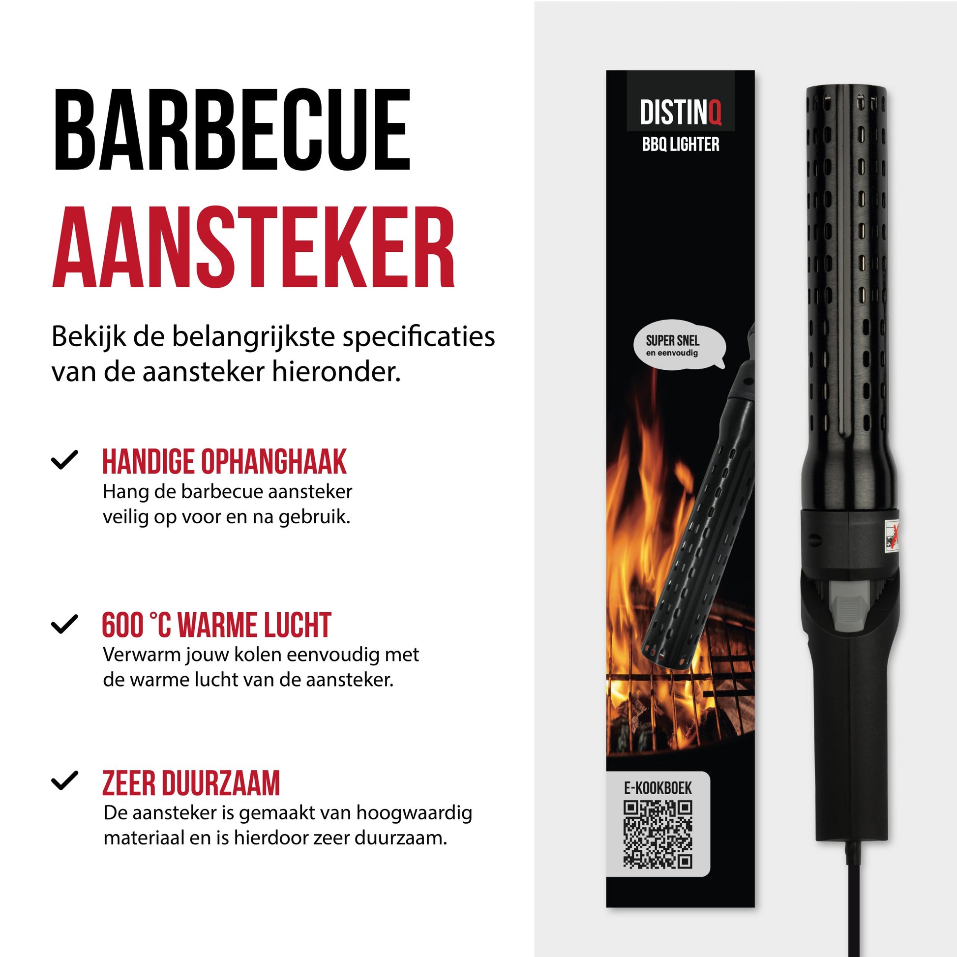 DistinQ Electric BBQ Lighter Black-3
