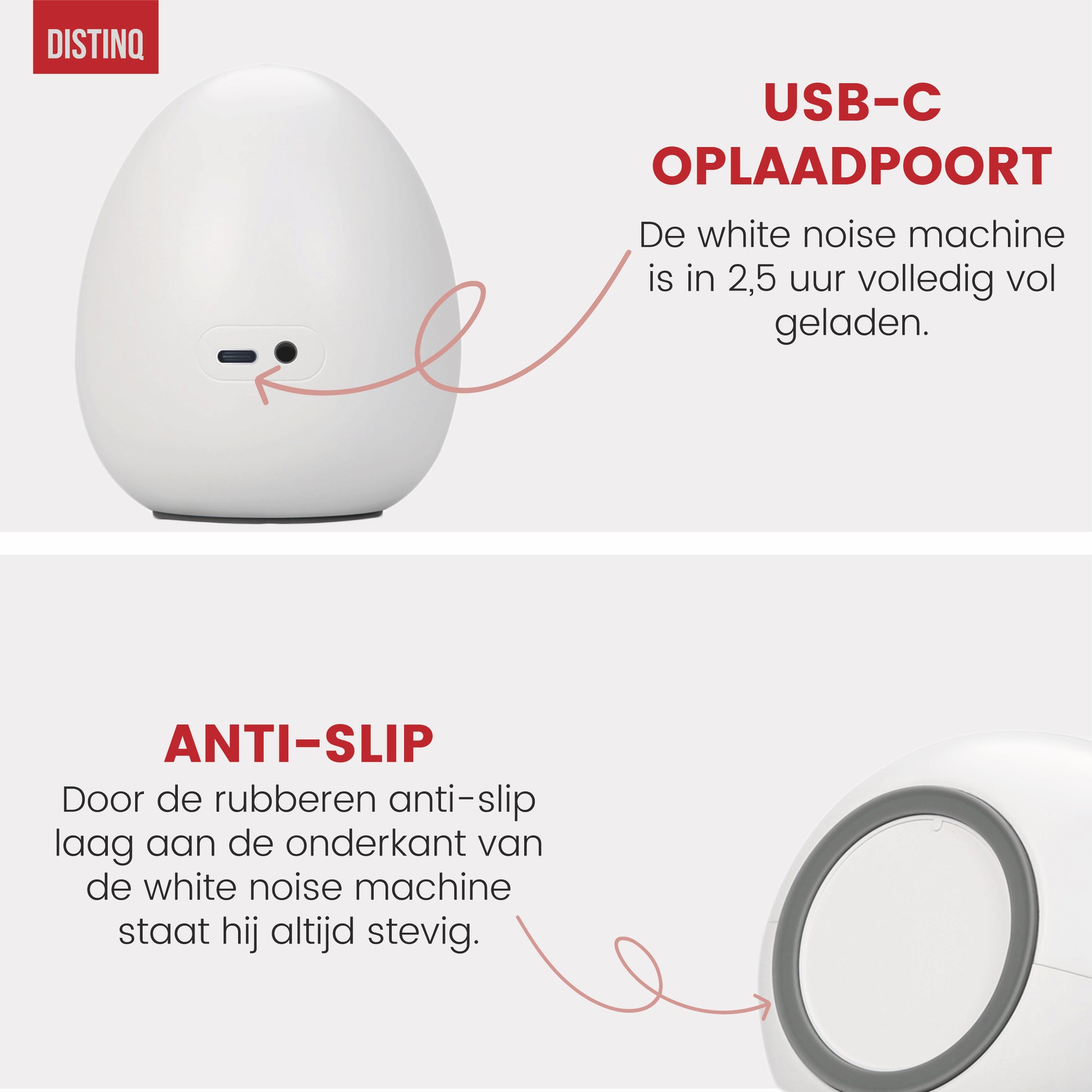 DistinQ white noise eitje 1